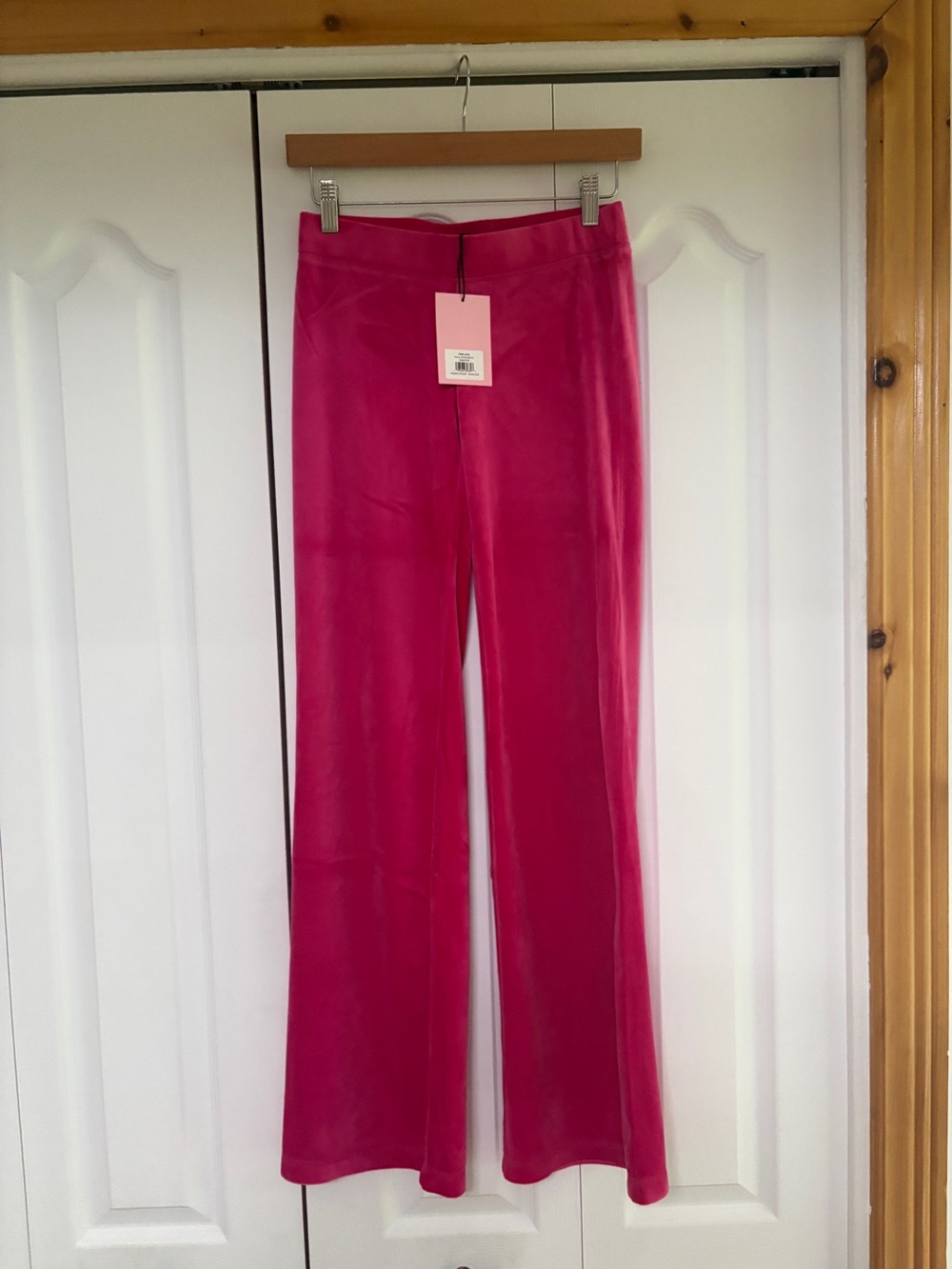 Juicy couture Bright Pink Velvet Wide-Leg Pants